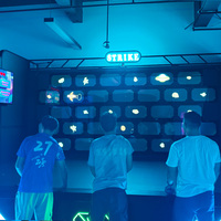 Jeu interactif de lancer de cibles LED RGB activé par les coups, jeu de lancer LED multijoueur pour aire de jeux intérieure