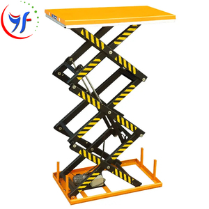Carro elevador de tijera, mecanismo de elevación de mesa Manual, plataforma elevadora hidráulica, mesas elevadoras manuales de tijera - Product Image 1