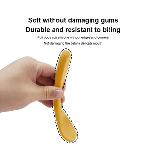 Juego de Cubiertos de Silicona con Punta Suave para Bebés, Libres de BPA, para la Primera Etapa de Alimentación, Cuchara, Tenedor y Cuchara-Tenedor para Niños Pequeños - Product Image 3