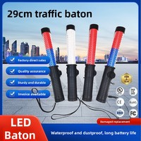 Bâton de signalisation LED réfléchissant multifonction à piles, bâton lumineux de concert, bâton de circulation 29CM, vente en gros d'usine