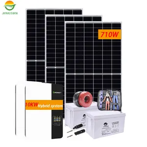 Jingsun tedarikçisi fiyat güneş enerjisi pil depolama sistemi 10 kw 48V hibrid güneş enerjisi sistemi