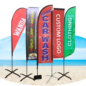 Banderas de Playa Publicitarias Personalizadas, Banderas Impermeables, Nuevas Banderas Publicitarias con Estaca Metálica - Product Image 1