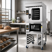 Four combiné commercial 3-en-1 JIEYI FC-CK07-60Z avec commande tactile, protection contre la surchauffe, affichage LED et plateau en pierre pour boulangerie mobile