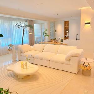 क्लाउड विचित्र दूध तेल पवन rh प्रीमियम कपास हेम्प कपड़े सफेद कमरे के लिए सफेद सोफे संयोजन क्लाउड द्वारा अद्वितीय डिजाइन के लिए - Product Image 3