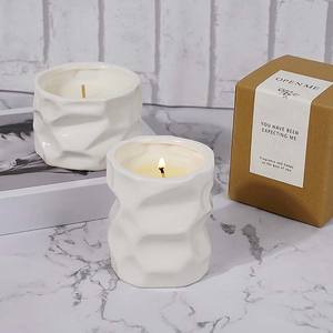 Fragancia personalizada vainilla té helado naranja personalizado único cerámica vela recipiente velas perfumadas con etiqueta privada - Product Image 6