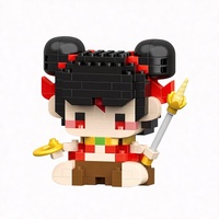 Figurines de dessins animés, mini briques en plastique, blocs de construction DIY, ensemble de jouets à assembler, 50-100 pièces, emballé dans une boîte de couleur, cadeau en gros, style W2415