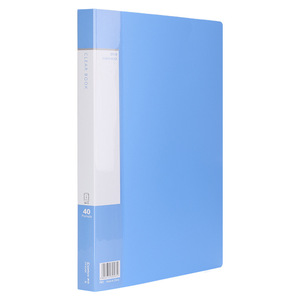 Comix Clear Book <b>A4</b> 40 <b>Pockets</b> Office Organizer Blue And Black Plastic <b>Folder</b> For Document Storage - Product Image 2