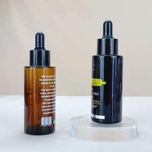 Wholesale Custom Printed 20ml 30ml 40ml 50ml 60ml 80ml 100ml Amber Black Glass Dropper Essential Oil Bottle for Cosmetics - Product Image 1