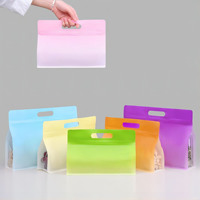 Sacs en plastique refermables avec poignée pour l'emballage des aliments et du thé