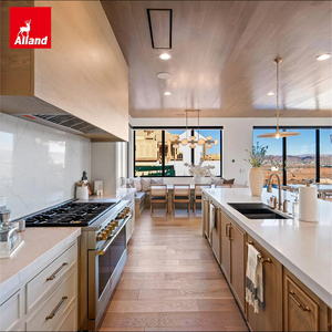 Allandgroup Base in Frassino Naturale, Mobile Cucina Sottile su Misura in Legno Massello con Cassetti e Top in Quarzo, <span class=keywords><strong>2</strong></span> Isole - Product Image 2