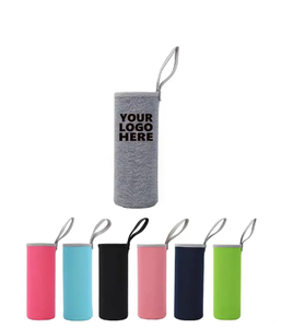 Funda de Neopreno Personalizada con Logotipo para Botella de Agua de Vidrio y Vaso de Café Helado, Reutilizable con Asa, Bolsas Promocionales - Product Image 2