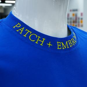 Camisetas Personalizadas de Verano para Hombre, Bordadas en Chenilla, con Letras Bordadas en Colorido, de Algodón, Unisex, para Hombre - Product Image 1