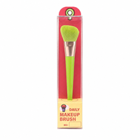 Pinceau de maquillage haut de gamme avec fibres ultra-fines, virole en aluminium épaissie, manche en bois de bouleau peint lisse, finition peinte en 7 couches