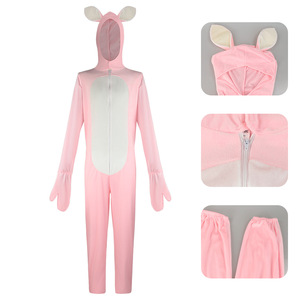 Body de Conejita Rosa para Adultos, Unisex, de Spandex y Poliéster, Disfraz para Cosplay y Actuaciones en Escenario - Product Image 4