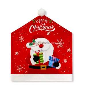Taburete y cubierta de silla de Papá Noel de dibujos animados impresos al por mayor personalizables Sombrero grande de Navidad Ventas directas de fábrica - Product Image 1