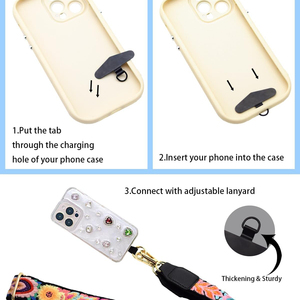 สายคล้องไหล่คาดลำตัวสำหรับ<span class=keywords><strong>โทรศัพท์</strong></span>มือถือเชือกผูกโบว์ที่จับโบว์สายคล้องไหล่ลายดอกไม้ที่ออกแบบได้ตามต้องการสำหรับการช็อปปิ้งประจำวัน - Product Image 3