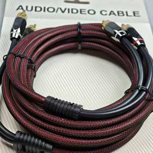 High-end RCA audio cable, pure copper braided shield, brand new high-quality to 2RCA cable for <b>car</b> <b>amplifier</b> - Product Image 5