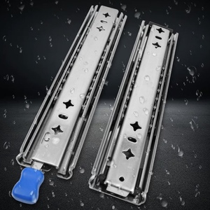 Cajón de cierre suave y resistente con rodamiento de bolas de tres secciones de extensión completa de acero moderno de 53mm para uso en cocina y sala de estar - Product Image 6