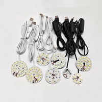 Panel de Luz LED USB Portátil de 5V, Módulo CCT RGB Regulable, PCB de Aluminio con Interruptor y Cable para Lámpara de Escritorio o Lectura Nocturna DIY