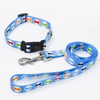 Animal Chien Accessoires Fournitures Nylon Luxe Entraînement Chat Chien Collier et Laisse Set Ceinture de guidage pour chiens