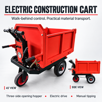 Camion à plateforme électrique à trois roues télécommandé pour les chantiers de construction, équipement de transport d'ingénierie