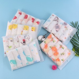 ผ้าขนหนูผ้ากอซสำหรับเด็กชิโดว์ 25x25 ซม. ผ้าฝ้าย 6 ชั้นพิมพ์ลายการ์ตูนผ้าเช็ดหน้าสำหรับทารกแพ็ค 5 ผืน - Product Image 1