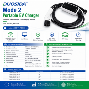 Borne de recharge murale intelligente CE TUV certifiée DUOSIDA 11kW 22kW Type 2 Triphasée AC pour véhicules électriques - Product Image 2