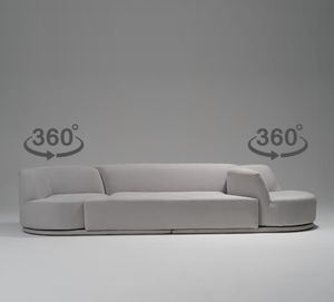 Nuevo Conjunto de Sofás Giratorios de Lujo para Sala de Estar, Sofá Cama Tapizado en <span class=keywords><strong>Terciopelo</strong></span> de 3-4 Plazas para Hogar y Hotel - Product Image 2