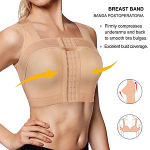 Sujetador <span class=keywords><strong>postoperatorio</strong></span> sin costuras para mujer, ropa interior correctora de postura frontal y cerrada con cinturón de soporte - Product Image 2