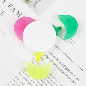 Promoción al por mayor: Juego de rotuladores Kawaii de punta oblicua multicolor con embalaje suelto de plástico Heada, amarillo/verde/rosa - Product Image 4