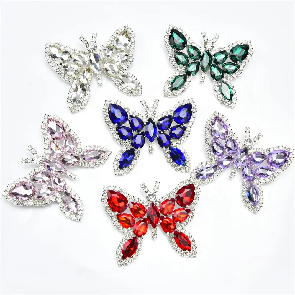 Mode Vrouwen Feestjurk Sieraden Meisjes Geschenken Crystal Animal Insect Pins Rhinestone Vlinder Broche