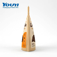 Sachet Doypack Personnalisé en Papier Kraft Qualité Alimentaire avec Fermeture Zip pour Emballage de Café