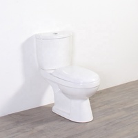 Lot Sanitaire Céramique Pas Cher Ensemble WC Lavabo Colonne Siphon P-Trap Combinaison Cuvette et Lavabo pour Salle de Bain