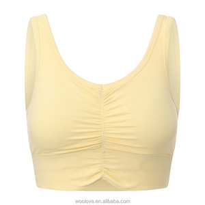 Reggiseno Sportivo Quotidiano in Lana Merino Lavorata a Maglia Senza Ferretto con Dettaglio Frontale Lusinghiero ed Eleganza Stratificata - Product Image 1