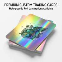 Kartu Permainan Kertas Tembaga Putih Cetak Khusus dengan Foil Holografik Matte dan Paket Foil Booster