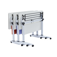 Table de formation mobile internationale avec cadre blanc, panneau verrouillable, roulettes pliables pour réunions de bureau, salles de formation, salles de classe