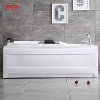Baignoire d'angle autoportante moderne en acrylique Jacuzzier avec hydromassage, drain écologique, garantie 3 ans, longueur 1,7 m pour salle de bain