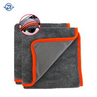 Serviette de nettoyage automobile en microfibre haute performance, ultra douce, épaisse, anti-rayures, à boucles torsadées pour séchage de carrosserie