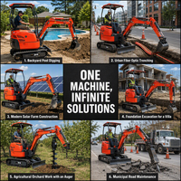 Mini-excavatrice directe 1, 2, 3,5, 5 tonnes, micro-excavatrice sur chenilles, liste des fabricants, fournisseur d'or vérifié, acheter