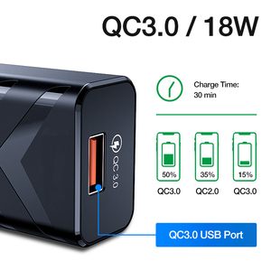 Caricabatterie USB <span class=keywords><strong>Rapido</strong></span> 18W Quick Charge 3.0 Universale da Parete per Telefoni Cellulari e Tablet, Compatibile con <span class=keywords><strong>iPhone</strong></span> 17, Samsung, Huawei - Product Image 6