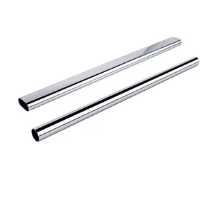 Kingstar Furniture Accessories Iron Rail Pipe Chrome Plated Steel Oval Closet Clothes Wardrobe Tube