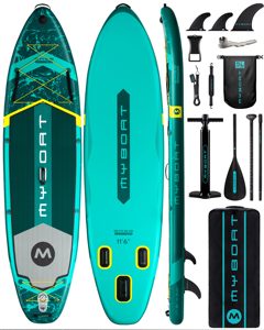 โลโก้ OEM ขายส่ง ไม้พายสำหรับตกปลาแบบ SUP ขนาด 11'6"*35"*6"  กระดานยืนพายแบบเป่าลมสำหรับเล่นเซิร์ฟ  ดรอปชิปปิ้ง  รุ่น MY15/2 ดีไซน์น้ำหนักเบา - Product Image 1
