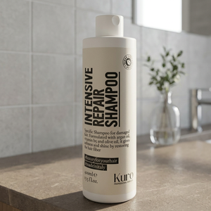 Shampooing réparateur intensif à l'huile d'olive et d'argan pour cheveux abîmés, traitement lissant, formule anti-frisottis à la kératine - Product Image 3