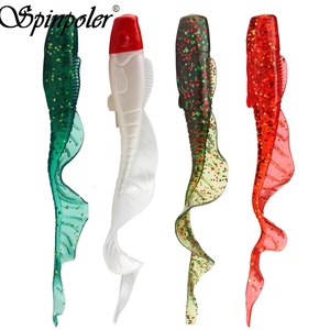 Spinpoler 16cm 13g fishing plastic baits soft lure Long Tail Worms Lures Artificial Silicone Soft Bait For FishinBass Pike China