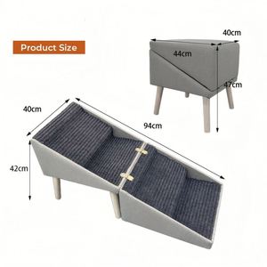 Escabeau et rampe pliables 2-en-1 pour animaux de compagnie, rampe pour chiens de petite taille, design léger - Product Image 5