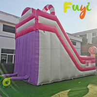 Vente d'usine, toboggan gonflable rose, toboggan sec gonflable commercial, toboggan gonflable princesse pour filles