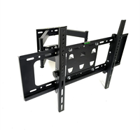 Dudukan TV Dinding Full Motion Baja Max VESA 600x400mm untuk TV 32-70 inci dengan Kemiringan 15° & Putaran 60° Kapasitas 50kg Warna Hitam Bersertifikasi CE