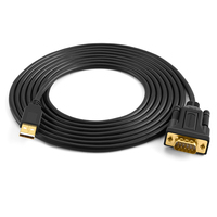 CableCreation Adaptador USB 2.0 a RS232 con Chip FTDI, Cable Convertidor Serial Chapado en Oro, Macho DB9, Blindaje Trenzado, en Stock, Longitudes de 1m, 2m y 3m