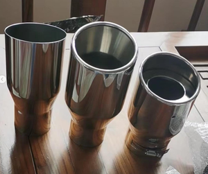 Puntas de silenciador de coche de ajuste directo de fábrica puntas de silenciador de tubo de escape de acero inoxidable universales para piezas de Audi VW Toyota Honda Hyundai - Product Image 4