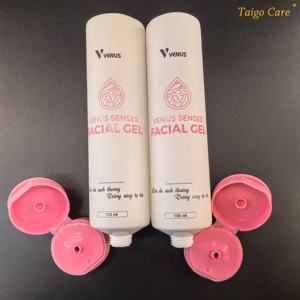 Tube cosmétique vide personnalisé en PE blanc de 80 ml, 100 ml, 120 ml, tube souple à presser pour soins de la peau avec bouchon coréen à clapet - Product Image 4